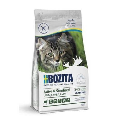BOZITA Active & Sterilised Grain Free z jagnięciną 400g