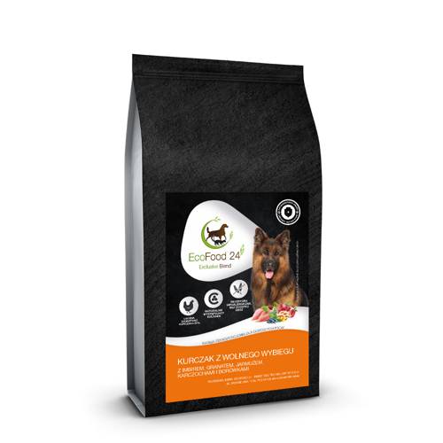 Karma sucha dla psa - Kurczak z wolnego wybiegu z imbirem, granatem, jarmużem, karczochami i jagodami 6kg