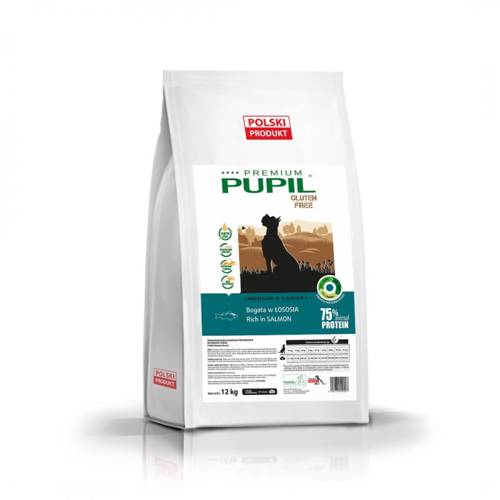 PUPIL Premium GLUTEN FREE MEDIUM & LARGE bogata w łososia 12 kg