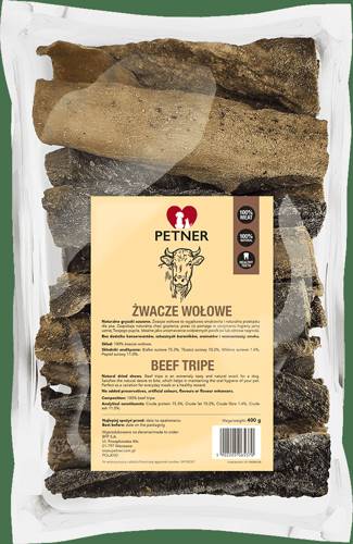 Petner żwacze wołowe przysmak dla psa 400g