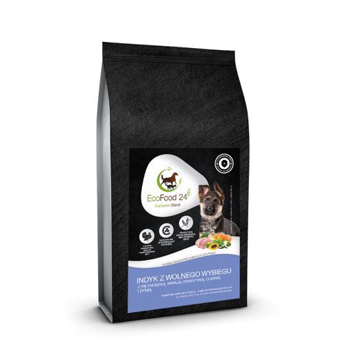 Karma sucha dla psa - Indyk z wolnego wybiegu z pietruszką, papają, pokrzywą, cukinią i dynią 6kg