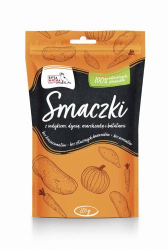 Smaczki z indykiem, dynią, marchewką i batatami, 120g