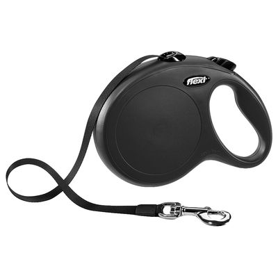 flexi smycz taśmowa New Classic L, czarna, 8 m