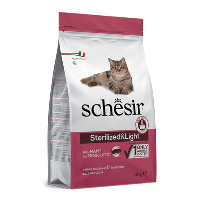Schesir Sterilized & Light, z szynką