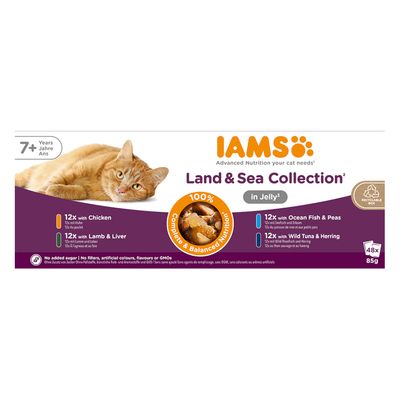 36 + 12 gratis! IAMS, karma mokra, 48 x 85 g