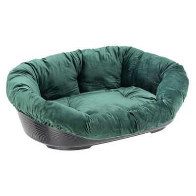 Kosz Ferplast Siesta Deluxe, czarny z zieloną poszewką