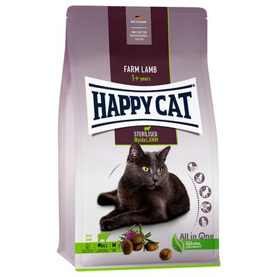 Happy Cat Sterilised Adult, jagnięcina z pastwiska