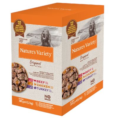 Pakiet mieszany Nature's Variety Original Paté No Grain Medium/Maxi Adult