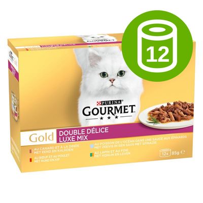 Gourmet Gold Duo Delice, w sosie, 12 x 85 g