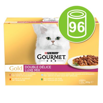 Megapakiet Gourmet Gold Duo Delice, w sosie, 96 x 85 g