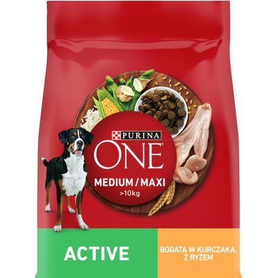 Purina One Medium/Maxi Active, kurczak
