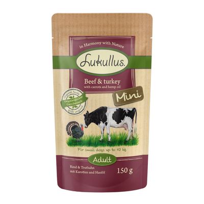 Lukullus Mini w saszetkach, 6 x 150 g (bez zbóż)