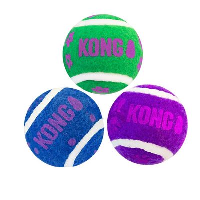 KONG Active, piłeczki tenisowe z dzwonkiem dla kota