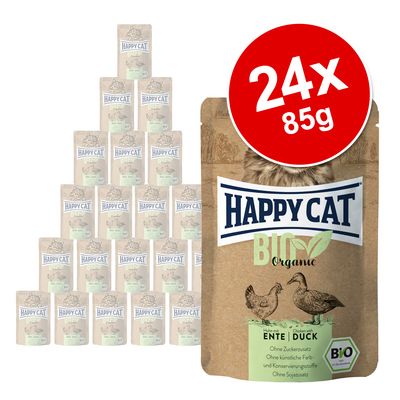 Happy Cat Bio w saszetkach, 24 x 85 g