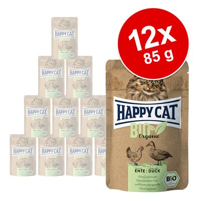 Happy Cat Bio w saszetkach, 12 x 85 g