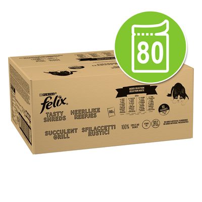 Jumbopack Felix "Tasty Shreds" Saszetki 80 x 80 g