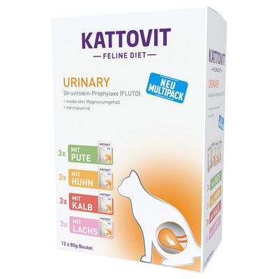 Pakiet mieszany Kattovit Urinary, saszetki 12 x 85 g
