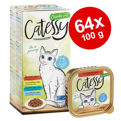 Catessy mix w miseczkach, 64 x 100 g