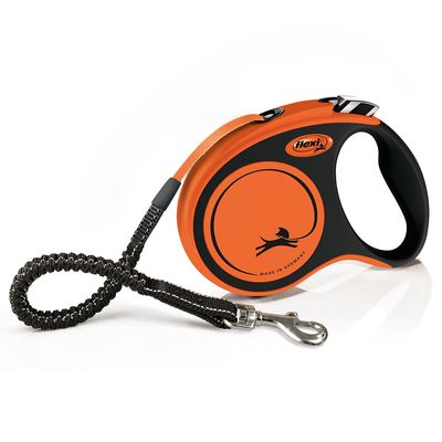 flexi Xtreme smycz taśmowa, pomarańczowa, 5 m