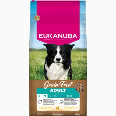 Eukanuba Grain Free Adult Small & Medium, kurczak