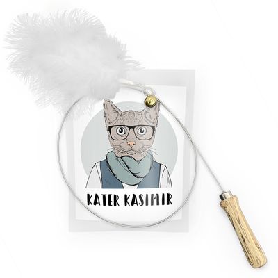 Kater Kasimir wędka dla kota z piórami