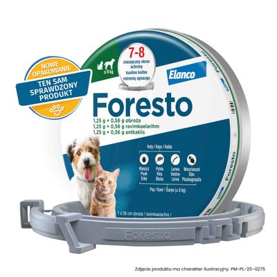 Foresto obroża przeciwko pchłom i kleszczom, 38 cm