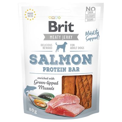 Brit Jerky Protein Bar, łosoś