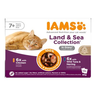 IAMS Advanced Nutrition Senior Land & Sea Collection w sosie