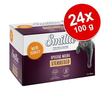 Megapakiet Smilla Sterilised w tackach, 24 x 100 g