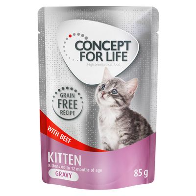 Concept for Life Kitten w sosie, wołowina - bez zbóż