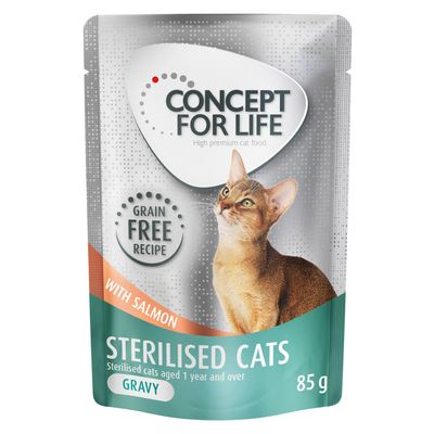 Concept for Life Sterilised Cats w sosie, łosoś - bez zbóż