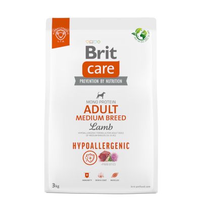 Brit Care Dog Hypoallergenic Adult Medium Breed, jagnięcina i ryż