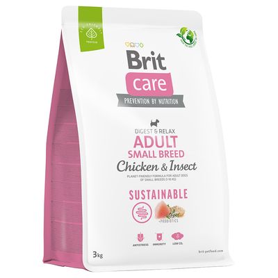 Brit Care Dog Sustainable Adult Small Breed, kurczak i insekty