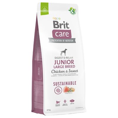 Brit Care Dog Sustainable Junior Large Breed, kurczak i insekty