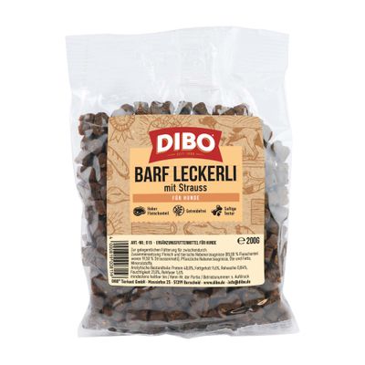 DIBO BARF, przysmaki ze strusiem