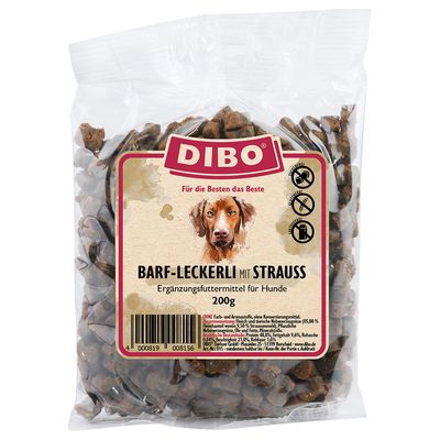 DIBO BARF, przysmaki ze strusiem