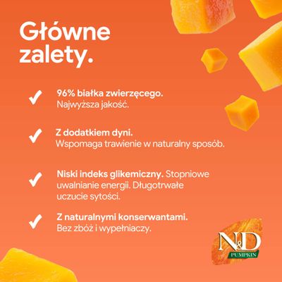 Farmina N&D Adult, przepiórka z dynią i owocem granatu
