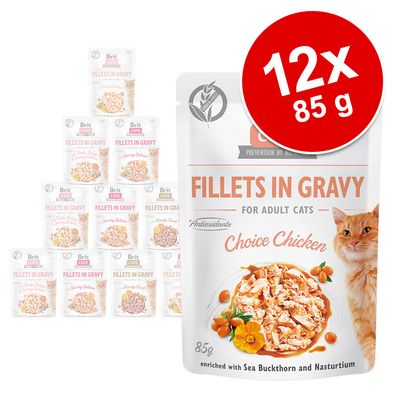 Brit Care Cat, filety w sosie , 12 x 85 g
