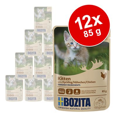 Bozita Kitten kawałki w sosie, 12 x 85 g