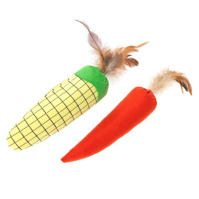 TIAKI zestaw zabawek dla kota Veggies, z kocimiętką