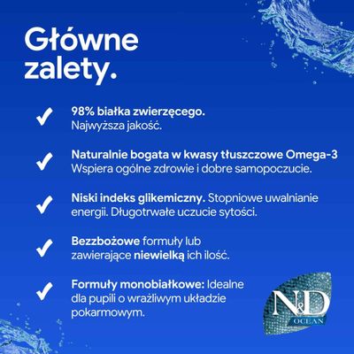 Farmina N&D Ocean Grain Free Adult, śledź z dynią i pomarańczą