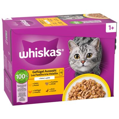 Pakiet mieszany Whiskas 1+ Adult, saszetki, 12 x 85 g