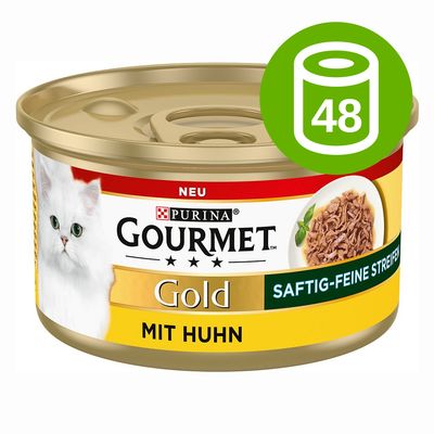 Megapakiet Gourmet Gold, soczyste kawałeczki, 48 x 85 g