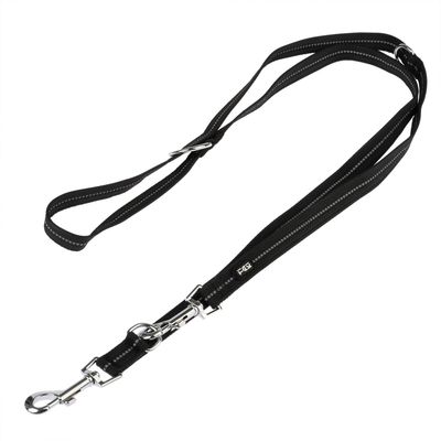 Smycz dla psa TIAKI Reflective Rubber w kolorze czarnym