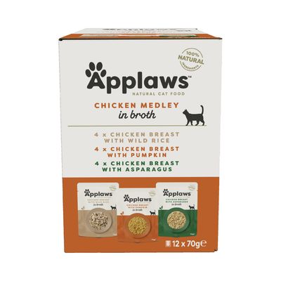 Pakiet próbny Applaws saszetki w bulionie, 12 x 70 g