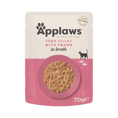 Applaws Natural, saszetki w bulionie, 12 x 70 g
