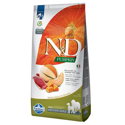 Farmina N&D Medium & Maxi, kaczka z dynią i kantalupą