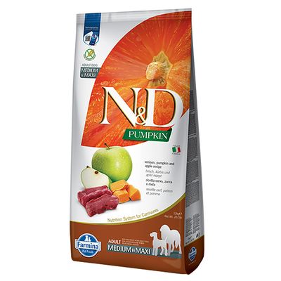 Farmina N&D Medium & Maxi, jeleń z dynią i jabłkiem