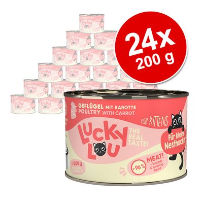 Megapakiet Lucky Lou Lifestage Kitten, 24 x 200 g