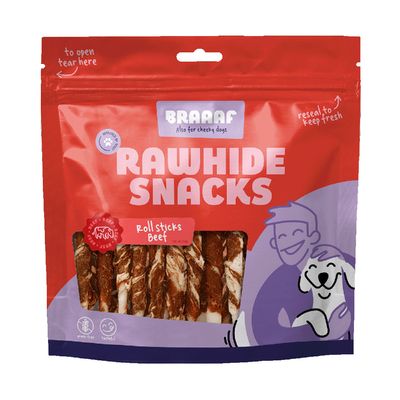 Braaaf Chew Sticks wołowina, dorsz dla psów